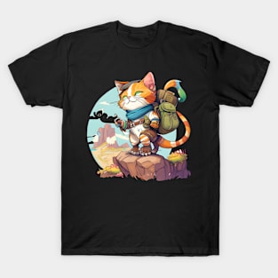 Colorful Cat Travel In The World - Cat Lover T-Shirt